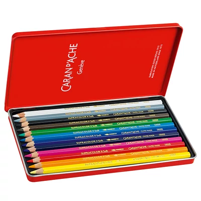 Set creioane acuarelă Caran d'Ache Supracolor Soft - 12 buc