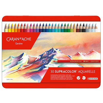 Set creioane acuarelă Caran d'Ache Supracolor Soft - 30 buc