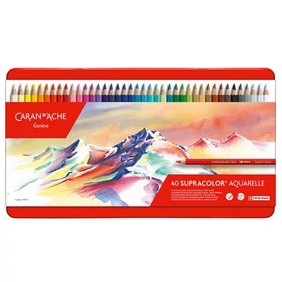 Set creioane acuarelă Caran d'Ache Supracolor Soft - 40 buc