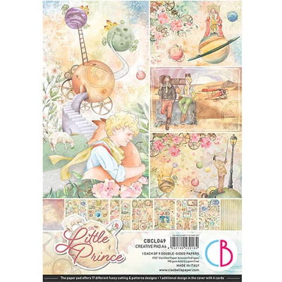 Set de hârtie scrapbook  Ciao Bella, A4, 9 coli - Micul Prinț Creative Pad