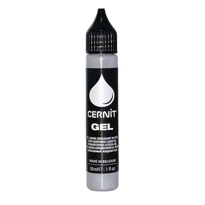 Gel Cernit, Plastilină lichidă, 30 ml - argintiu
