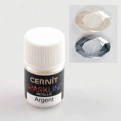 Pulbere metalică Sparkling Cernit - argintiu metalic