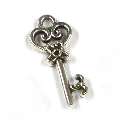 Ornament metalic Charm, 7 buc - cheie, carlig