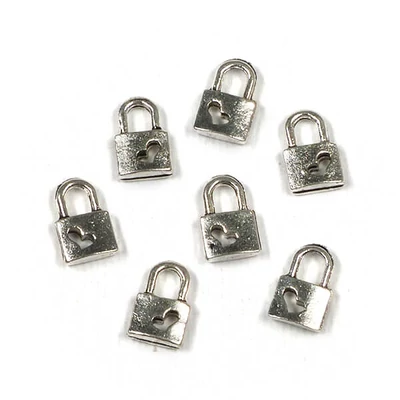 Charm, ornament metalic, 7 buc - lacat, va rog