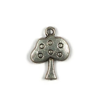 Charm, ornament metalic, 4 buc - măr, 3D
