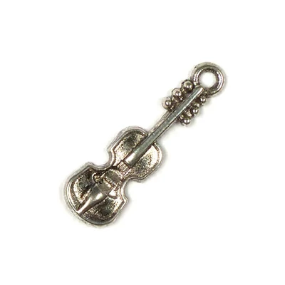 Charm, ornament metalic, 4 buc - vioara