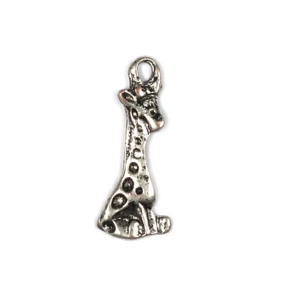 Charm, ornament metalic, 4 buc - girafa, 3D