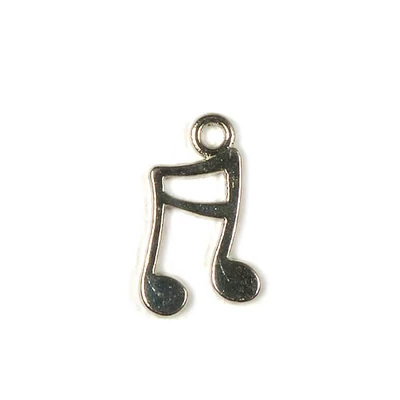 Charm, ornament metalic, 4 piese - nota, 3D