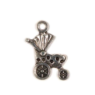 Charm, ornament metalic, 4 buc - carucior