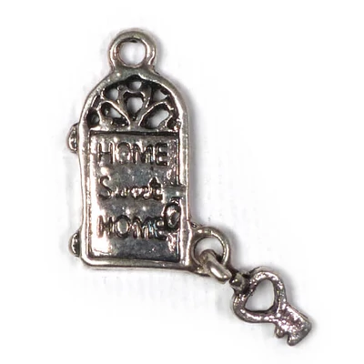 Charm, ornament metalic, 3 buc - sweet home, 3D