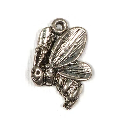 Ornament metalic Charm, 3 buc - albinuță