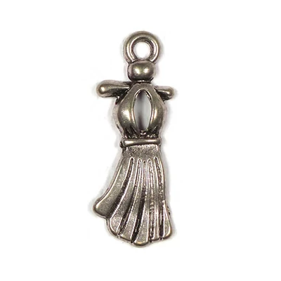 Charm, ornament metalic, 3 buc - rochie de bal