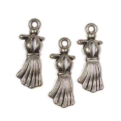 Charm, ornament metalic, 3 buc - rochie de bal