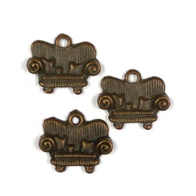 Charm, ornament metalic, 3 buc - canapea, antic
