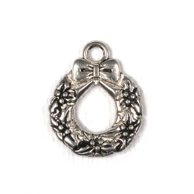 Charm, ornament metalic, 3 buc - coroana, 3D