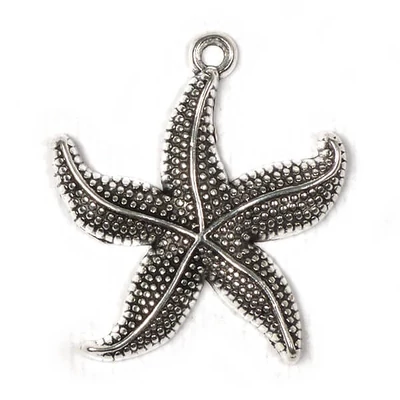 Ornament metalic Charm, 3 buc - stea de mare