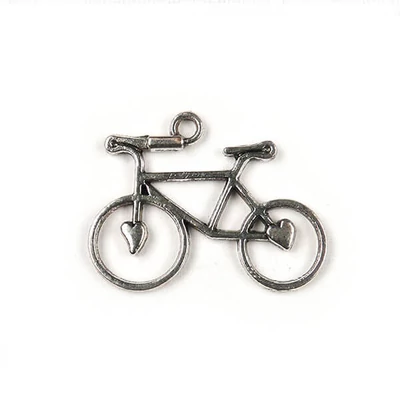 Charm, ornament metalic, 3 buc - bicicleta