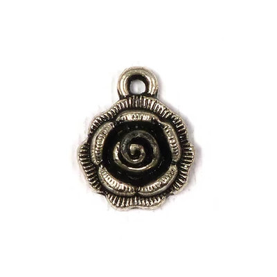 Decor Charm metalic, 3 buc - cap de trandafir