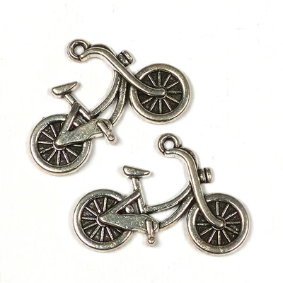 Charm, ornament metalic, 2 buc - bicicleta