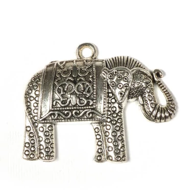 Charm, ornament metalic, 1 buc - elefant, indian