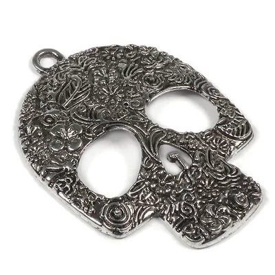 Charm, ornament metalic, 1 buc - craniu