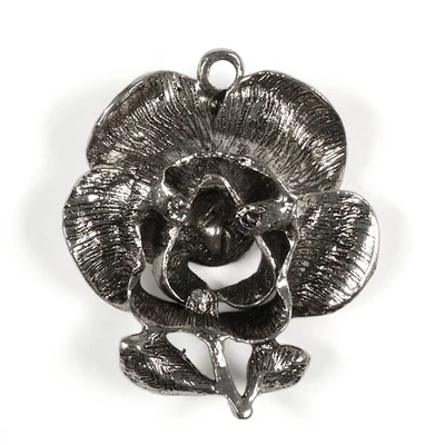 Ornament metalic Charm, 1 buc - floare, piatra