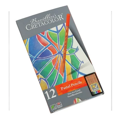 Set creioane pastel Cretacolor Fine Art Pastel - 12 buc, cutie metalică