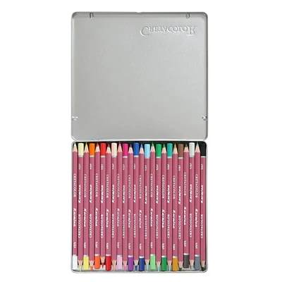 Set creioane colorate Cretacolor Karmina - 24 buc, cutie metalică