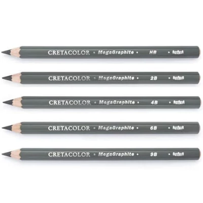 Creion grafit Cretacolor Mega Graphite - 5 durități (HB-9B)