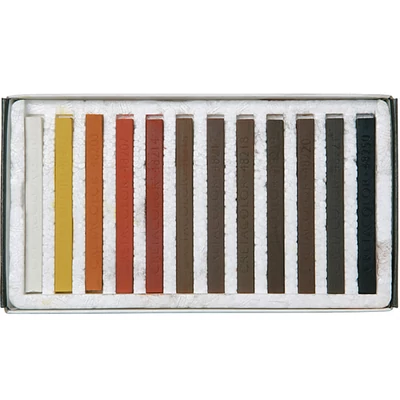 Set crete pastel Cretacolor - 12 buc. , nuante maro
