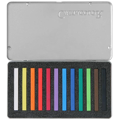 Set crete pastel Cretacolor - 12 buc, cutie metalică