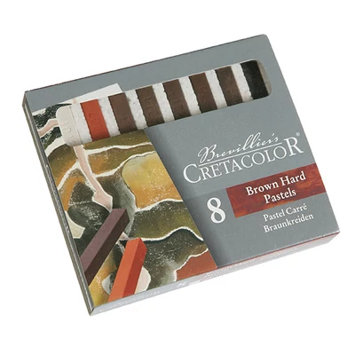Set crete pastel Cretacolor - 8 buc, nuante maro