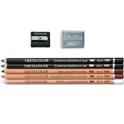 Cretacolor Sketching Set - Set de desen și schiță , 7 piese