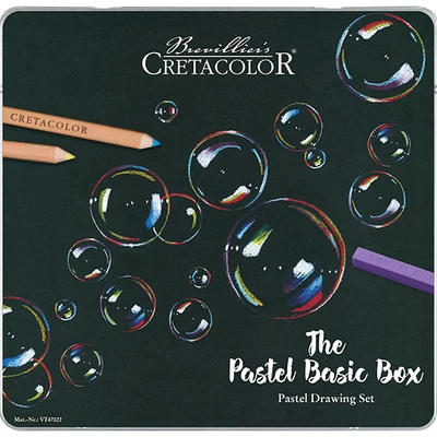 Set desen pastel Cretacolor The Pastel Basic Box, 27 buc. , cutie metalica