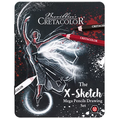 Cretacolor X-Sketch Mega set de creioane pentru desen și schiță, 12 buc