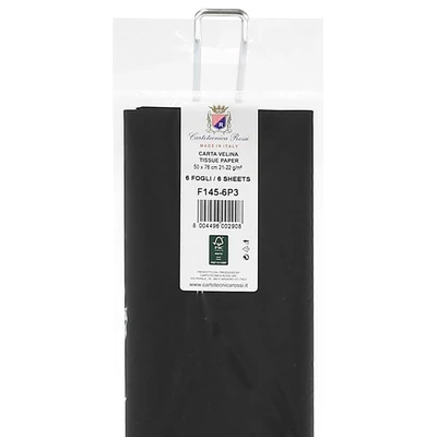 Hârtie mătase în pachet, 50x76 cm, 21 g, 6 buc - negru