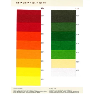 Hârtie creponată, Educational, 40 g, 50x250 cm - 319 red