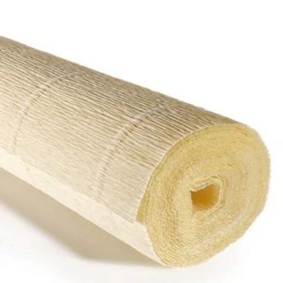 Hârtie creponată florală, 180 g, 50x250 cm - 17A1 crem deschis