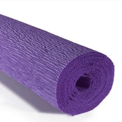 Hârtie creponată florală, 180 g, 50x250 cm - 17E/2 viola