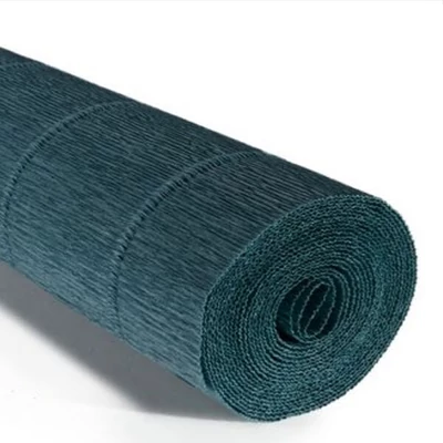Hârtie creponată florala, 180 g, 50x250 cm - 560 albastru ulei