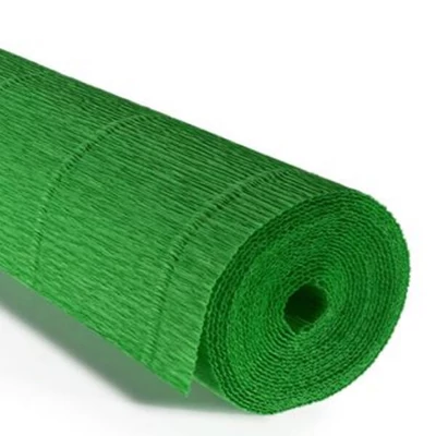Hârtie creponată cu flori, 180 g, 50x250 cm - 563 verde