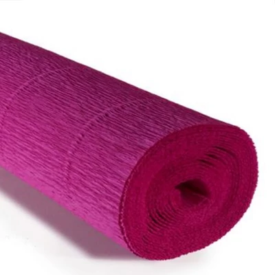 Hârtie creponată cu flori, 180 g, 50x250 cm - 572 ciclamen