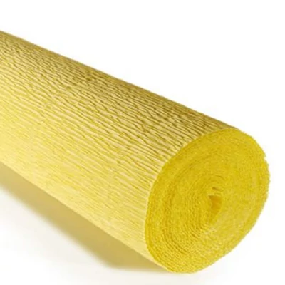 Hârtie creponată florală, 180 g, 50x250 cm - 574 galben deschis