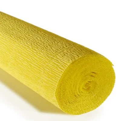 Hârtie creponată florală, 180 g, 50x250 cm - 575 galben lămâie