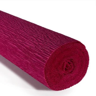 Hârtie creponată florală, 180 g, 50x250 cm - 584 magenta