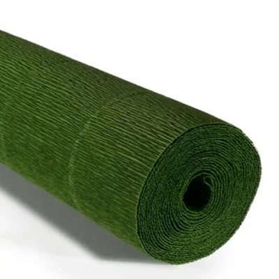 Hârtie creponată florală, 180 g, 50x250 cm - 591 verde frunze