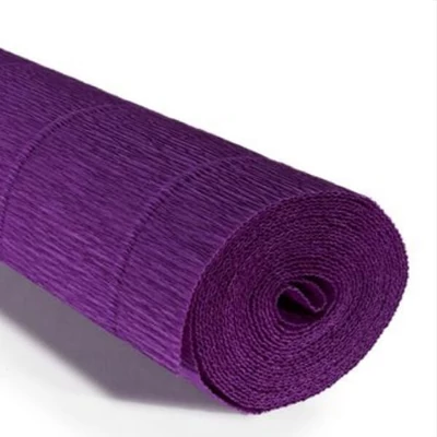Hârtie creponată florală, 180 g, 50x250 cm - 593 violet