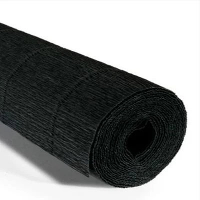Hârtie creponată cu flori, 180 g, 50x250 cm - 602 negru