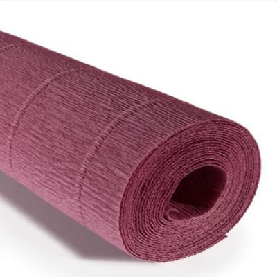 Hârtie creponată florală, 180 g, 50x250 cm - 620 prune închis