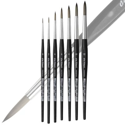 Da Vinci 3373 pensulă sintetică, rotundă - în mărimi diverse